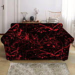 Halloween Red Blood Print Loveseat Slipcover