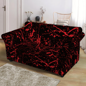 Halloween Red Blood Print Loveseat Slipcover