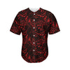 Halloween Red Blood Print Men's Baseball Jersey