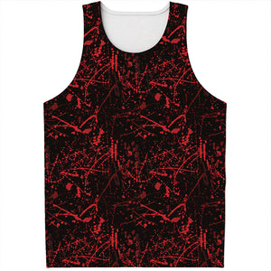 Halloween Red Blood Print Men's Tank Top