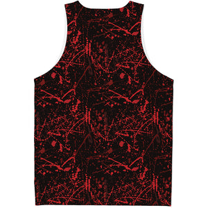 Halloween Red Blood Print Men's Tank Top