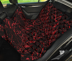 Halloween Red Blood Print Pet Car Back Seat Cover