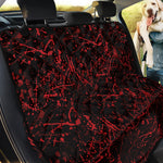 Halloween Red Blood Print Pet Car Back Seat Cover