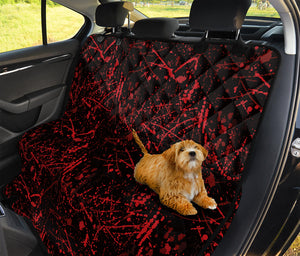 Halloween Red Blood Print Pet Car Back Seat Cover