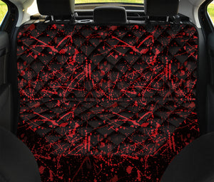 Halloween Red Blood Print Pet Car Back Seat Cover