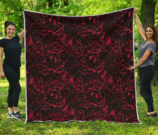 Halloween Red Blood Print Quilt