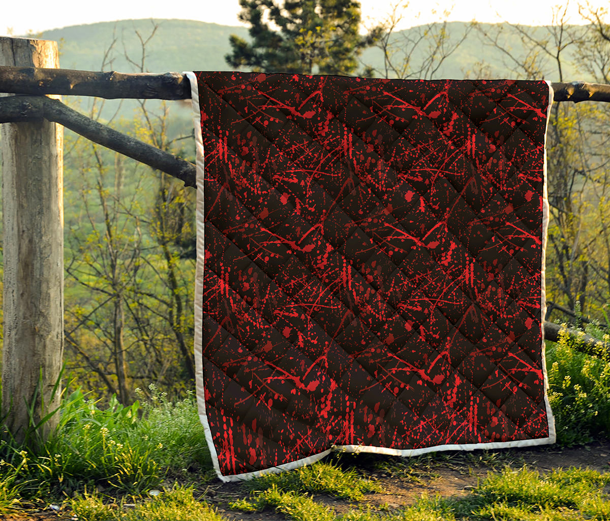 Halloween Red Blood Print Quilt