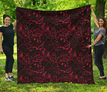Halloween Red Blood Print Quilt