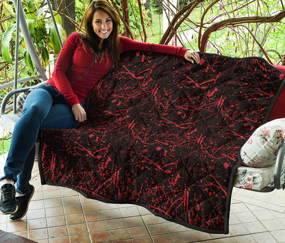 Halloween Red Blood Print Quilt