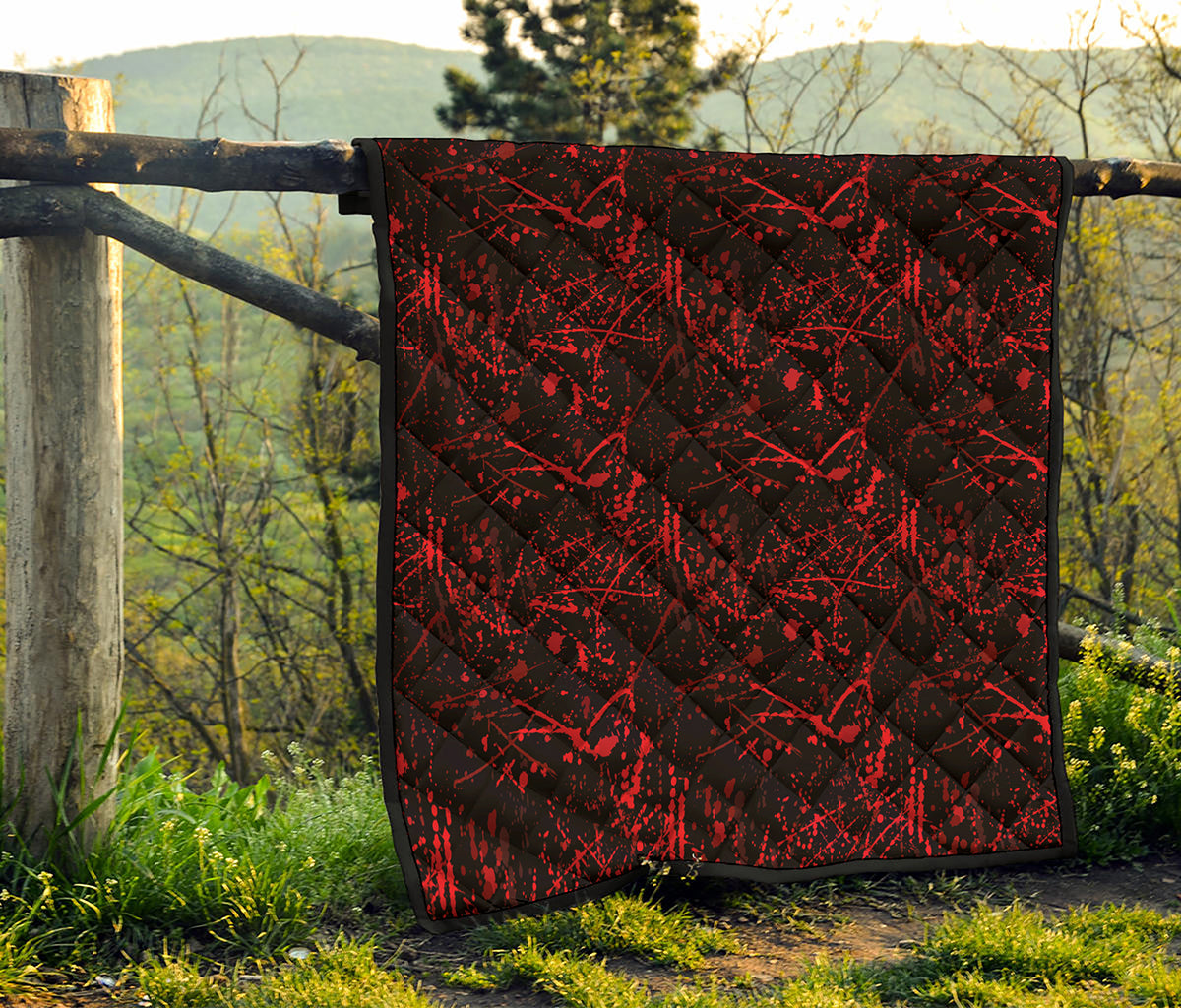 Halloween Red Blood Print Quilt