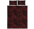 Halloween Red Blood Print Quilt Bed Set