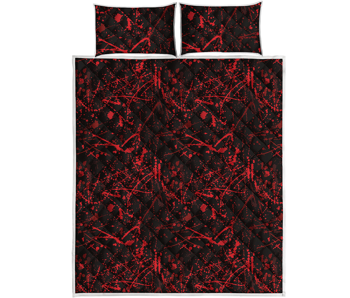 Halloween Red Blood Print Quilt Bed Set