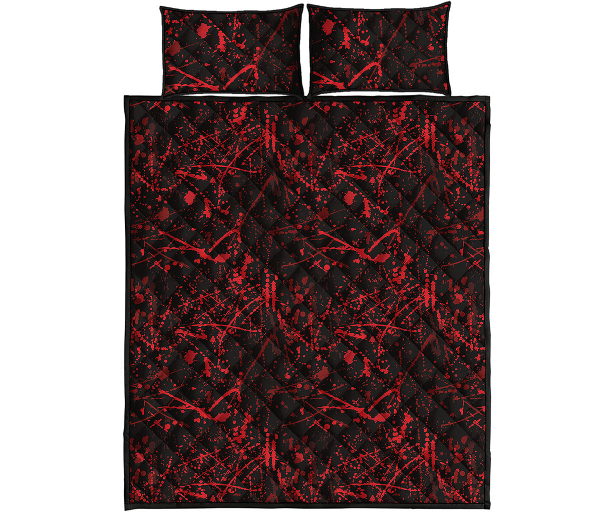 Halloween Red Blood Print Quilt Bed Set