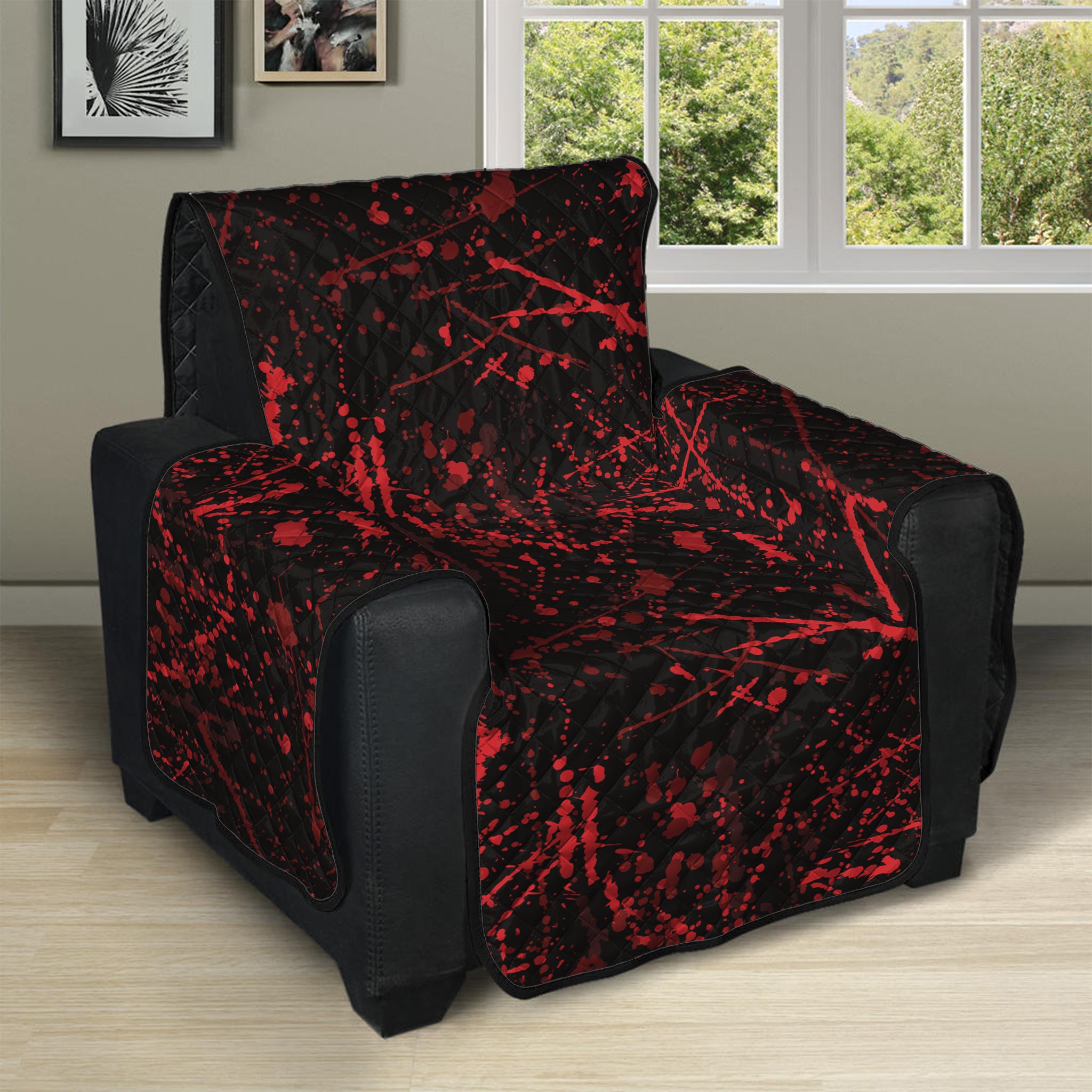 Halloween Red Blood Print Recliner Protector