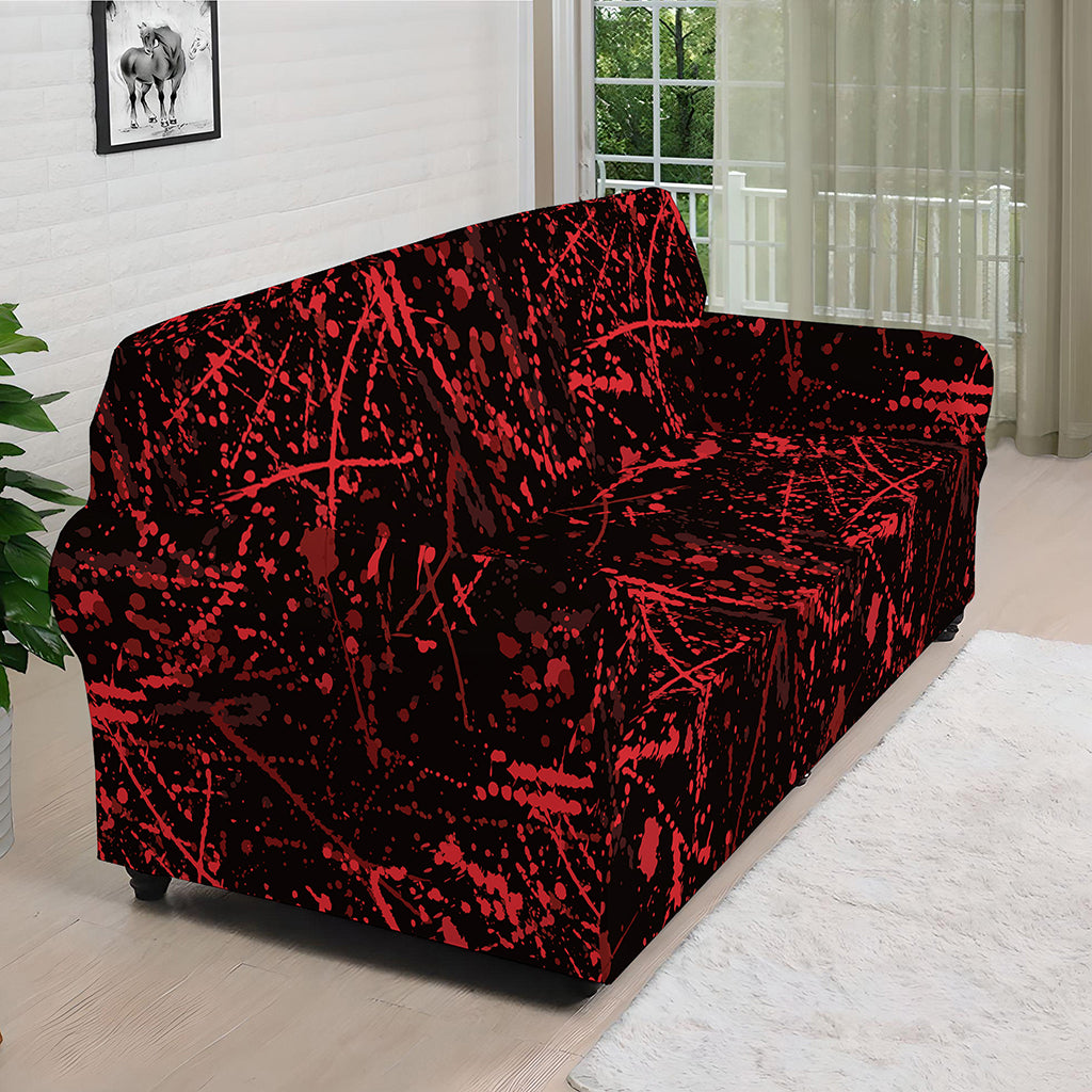 Halloween Red Blood Print Sofa Cover