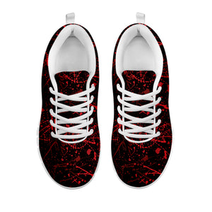 Halloween Red Blood Print White Sneakers