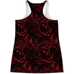 Halloween Red Blood Print Women's Racerback Tank Top