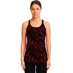 Halloween Red Blood Print Women's Racerback Tank Top