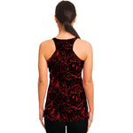 Halloween Red Blood Print Women's Racerback Tank Top