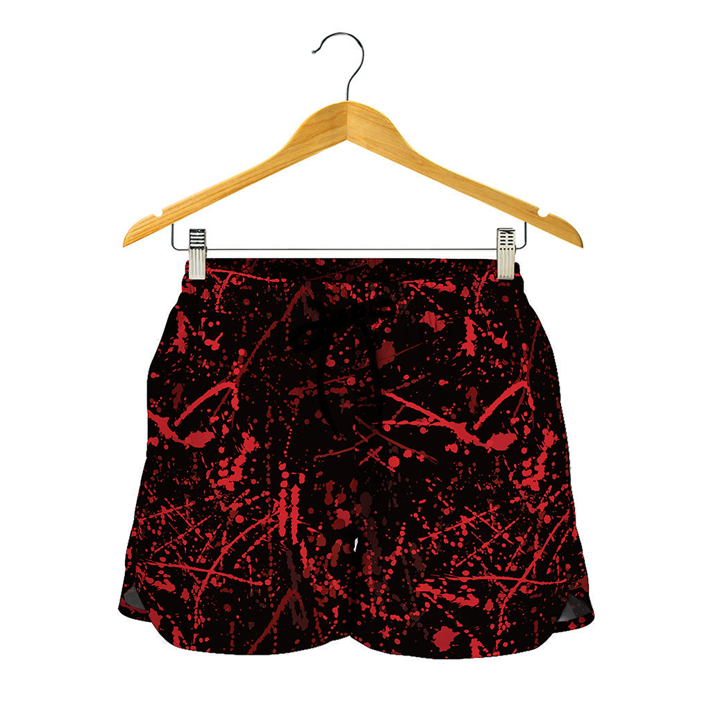 Halloween Red Blood Print Women's Shorts