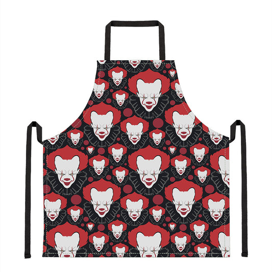 Halloween Scary Clown Pattern Print Apron