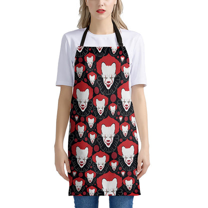 Halloween Scary Clown Pattern Print Apron
