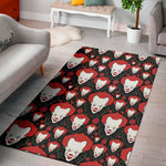 Halloween Scary Clown Pattern Print Area Rug