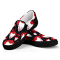 Halloween Scary Clown Pattern Print Black Slip On Sneakers