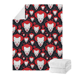 Halloween Scary Clown Pattern Print Blanket
