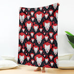 Halloween Scary Clown Pattern Print Blanket