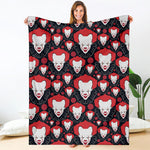 Halloween Scary Clown Pattern Print Blanket