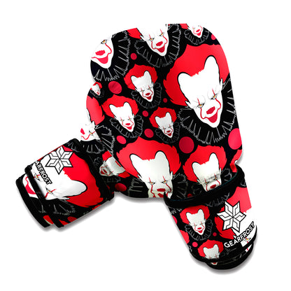 Halloween Scary Clown Pattern Print Boxing Gloves