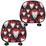 Halloween Scary Clown Pattern Print Car Headrest Covers