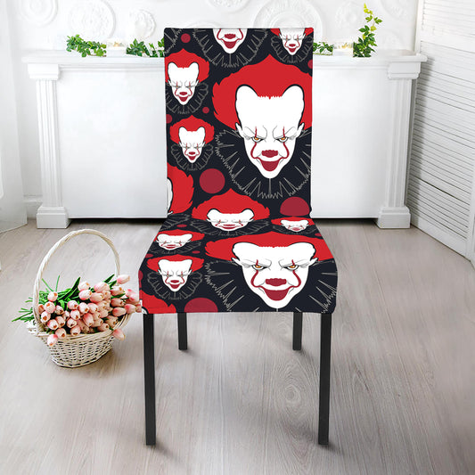 Halloween Scary Clown Pattern Print Dining Chair Slipcover