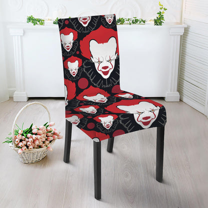 Halloween Scary Clown Pattern Print Dining Chair Slipcover