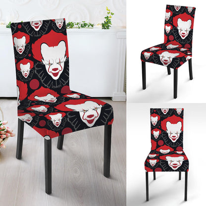 Halloween Scary Clown Pattern Print Dining Chair Slipcover
