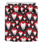 Halloween Scary Clown Pattern Print Duvet Cover Bedding Set