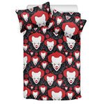 Halloween Scary Clown Pattern Print Duvet Cover Bedding Set