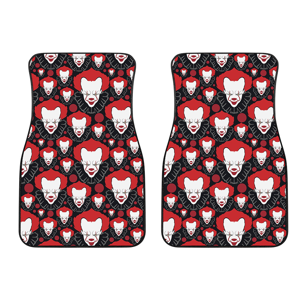 Halloween Scary Clown Pattern Print Front Car Floor Mats
