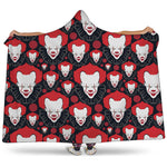Halloween Scary Clown Pattern Print Hooded Blanket