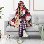 Halloween Scary Clown Pattern Print Hooded Blanket