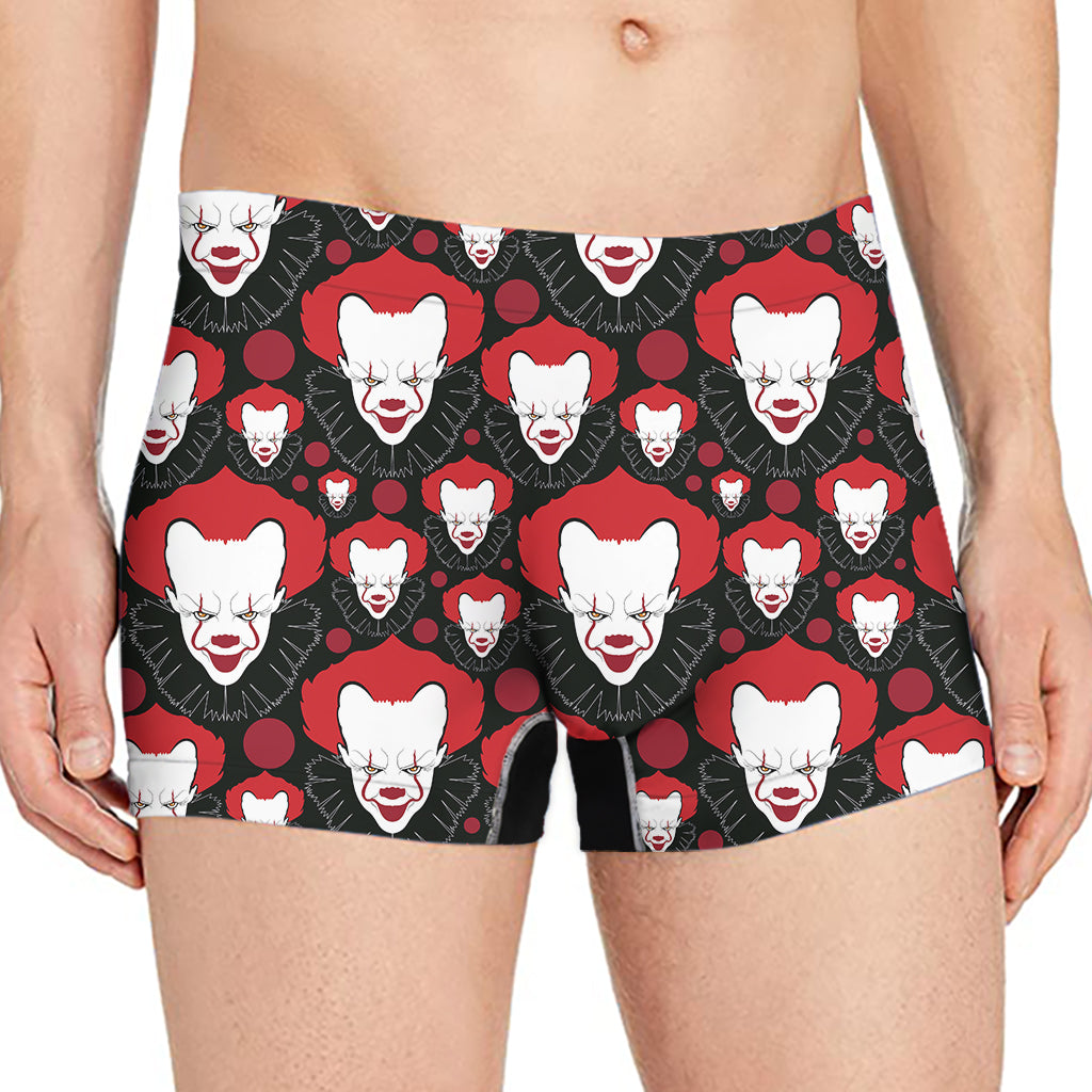 Halloween Scary Clown Pattern Print Men's Boxer Briefs