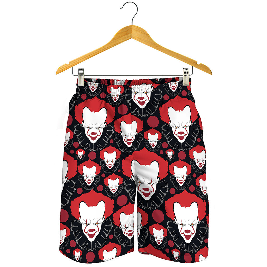 Halloween Scary Clown Pattern Print Men's Shorts