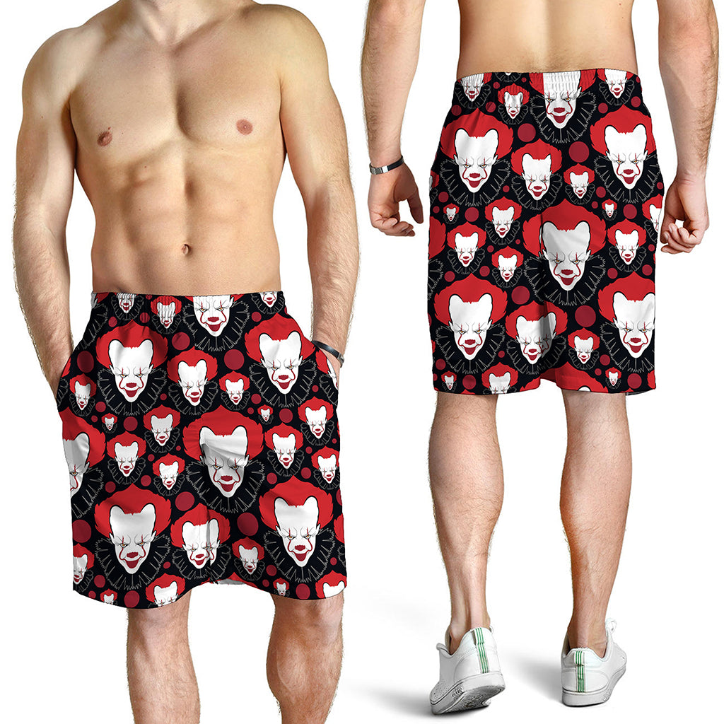 Halloween Scary Clown Pattern Print Men's Shorts