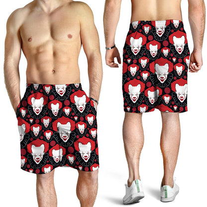 Halloween Scary Clown Pattern Print Men's Shorts