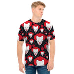 Halloween Scary Clown Pattern Print Men's T-Shirt