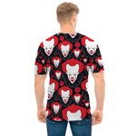 Halloween Scary Clown Pattern Print Men's T-Shirt
