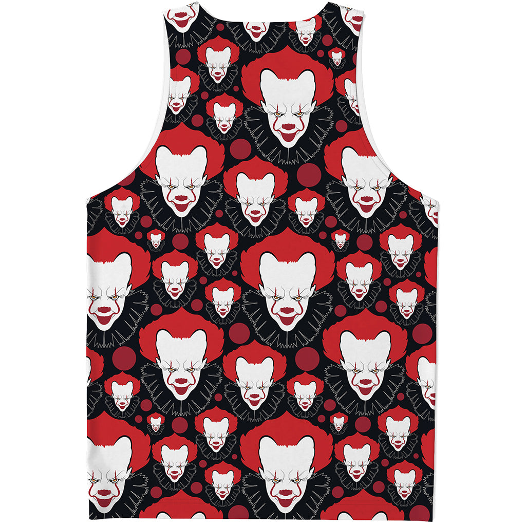 Halloween Scary Clown Pattern Print Men's Tank Top