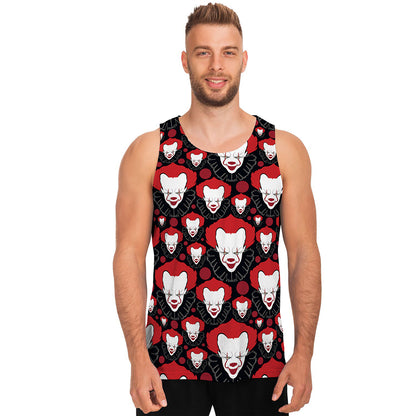 Halloween Scary Clown Pattern Print Men's Tank Top