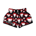Halloween Scary Clown Pattern Print Muay Thai Boxing Shorts